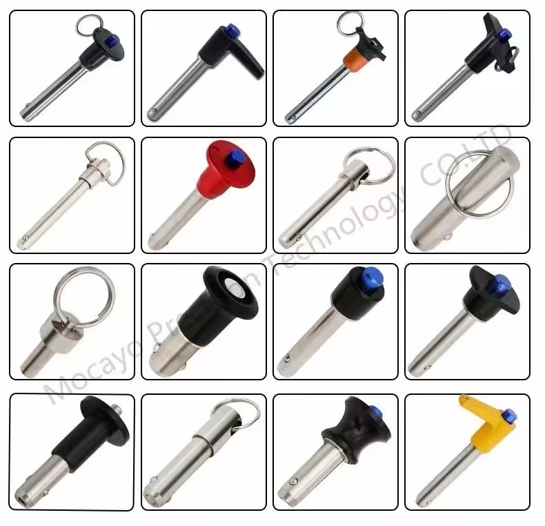 Quick release pins enable tool-free rapid installation and removal through their unique spring-loaded ball-lock mechanism. Simply press the button on the handle to compress the steel ball into the pin. Insert the pin into the corresponding hole, release the button, and the steel ball returns to its original position, completing the lock. 90% of our products are readily available for quick delivery, while custom orders are also accommodated.